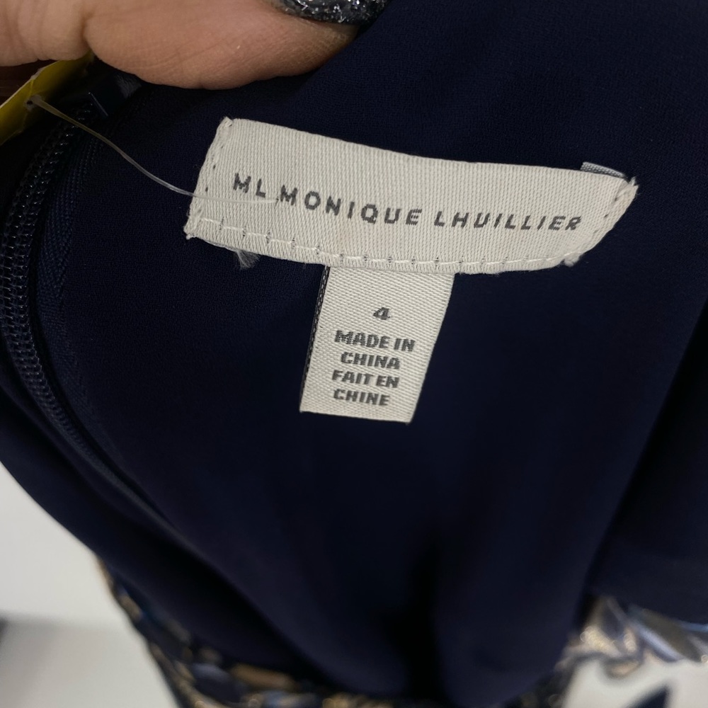 Monique Lhuillier Blue Bell garden short sleeve maxi. Perfect condition! - Picture 6 of 9